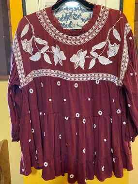 Free People Edie Swing Boho Tee